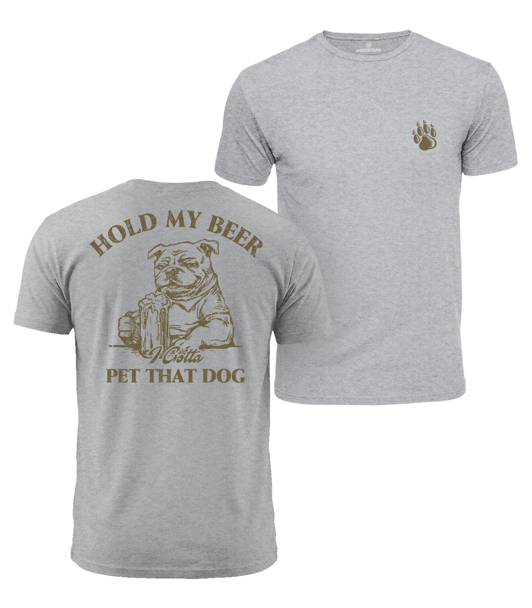 Funny Dog Lover Beer Cotton T-Shirt