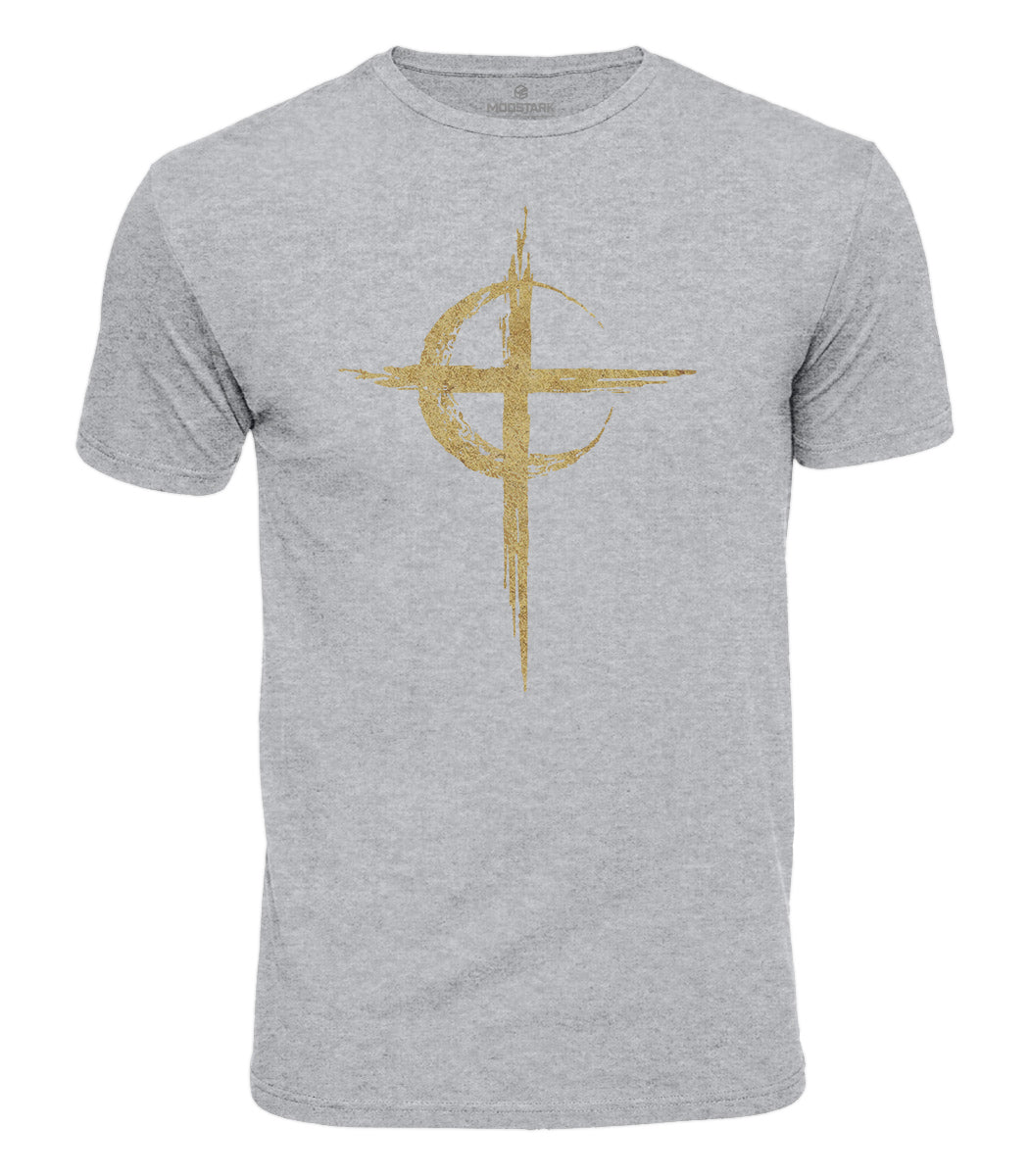 Celtic Moon Cross Cotton T-Shirt
