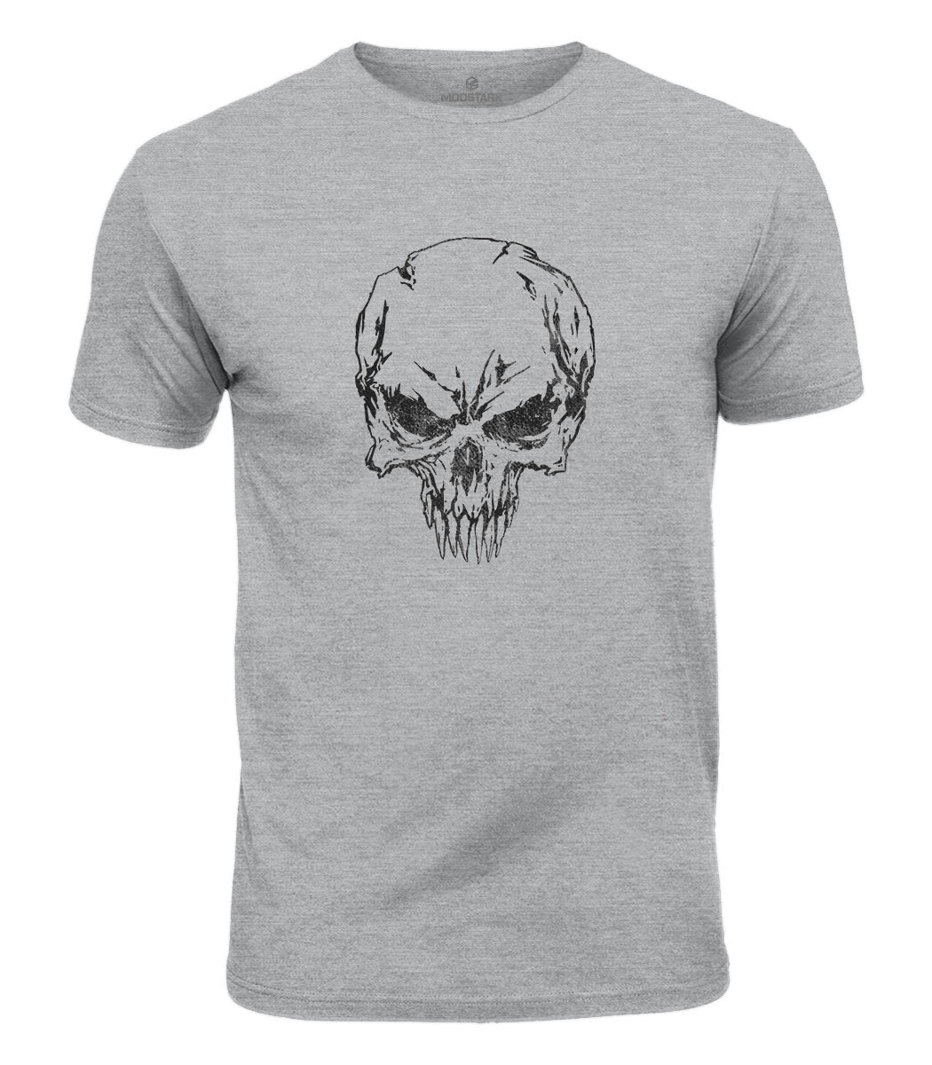 Battle Worn Skull Cotton T-Shirt