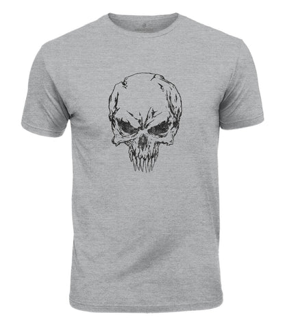 Battle Worn Skull Cotton T-Shirt