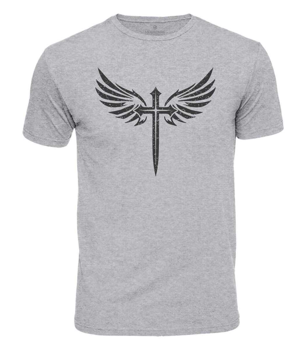 Winged Cross Cotton T-Shirt