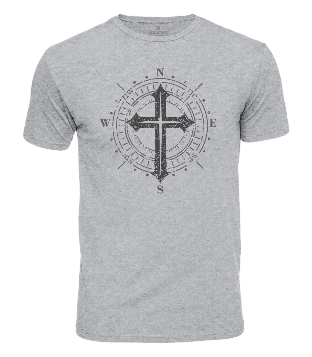 Faith Compass Cross Cotton T-Shirt