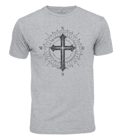 Faith Compass Cross Cotton T-Shirt