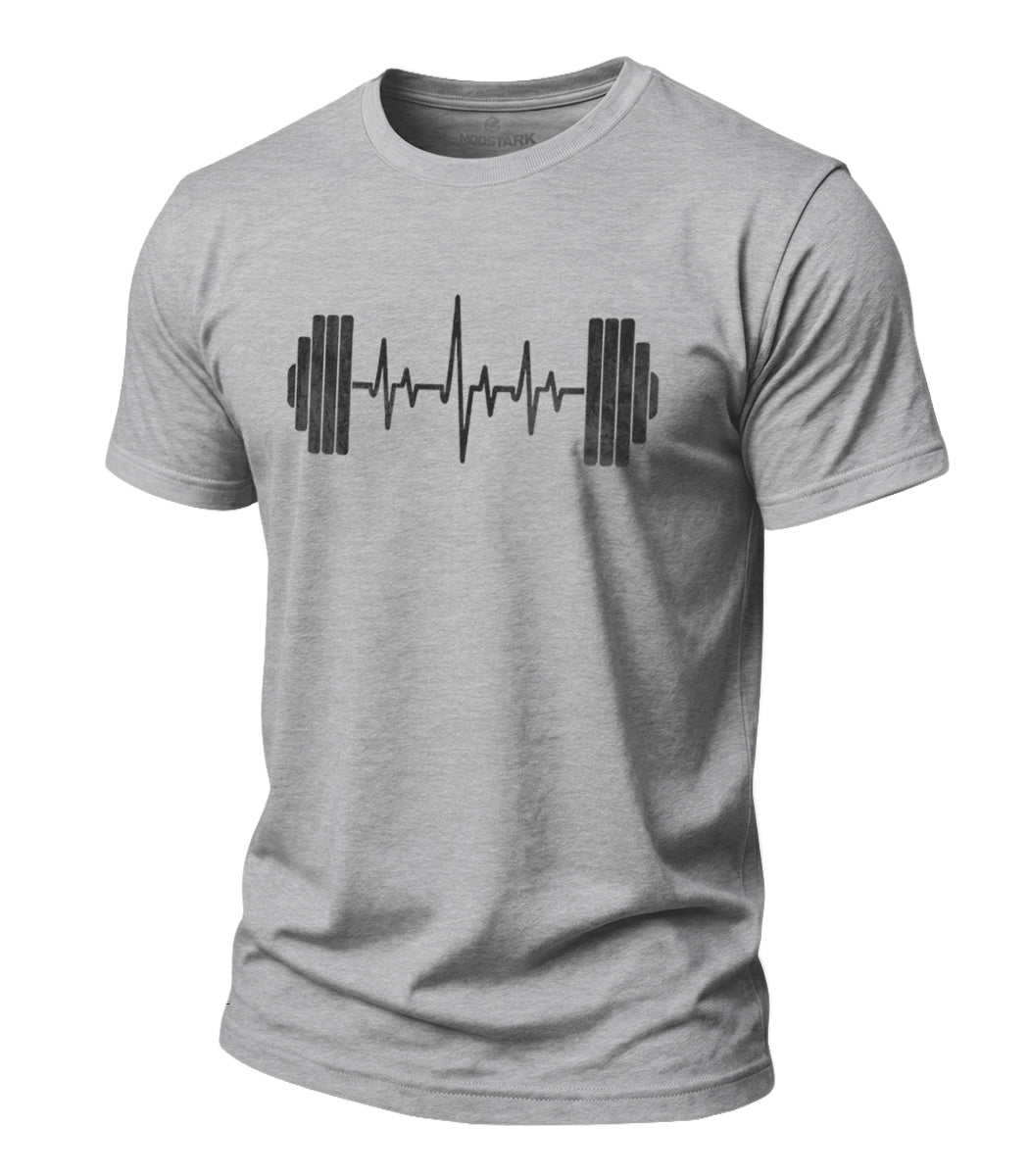 Barbell Heartbeat Cotton T-Shirt