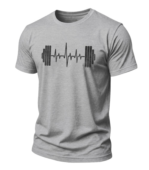 Barbell Heartbeat Cotton T-Shirt