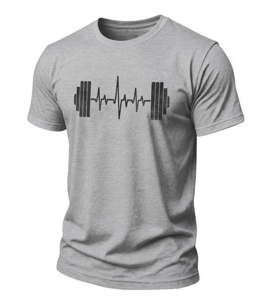 Barbell Heartbeat Cotton T-Shirt
