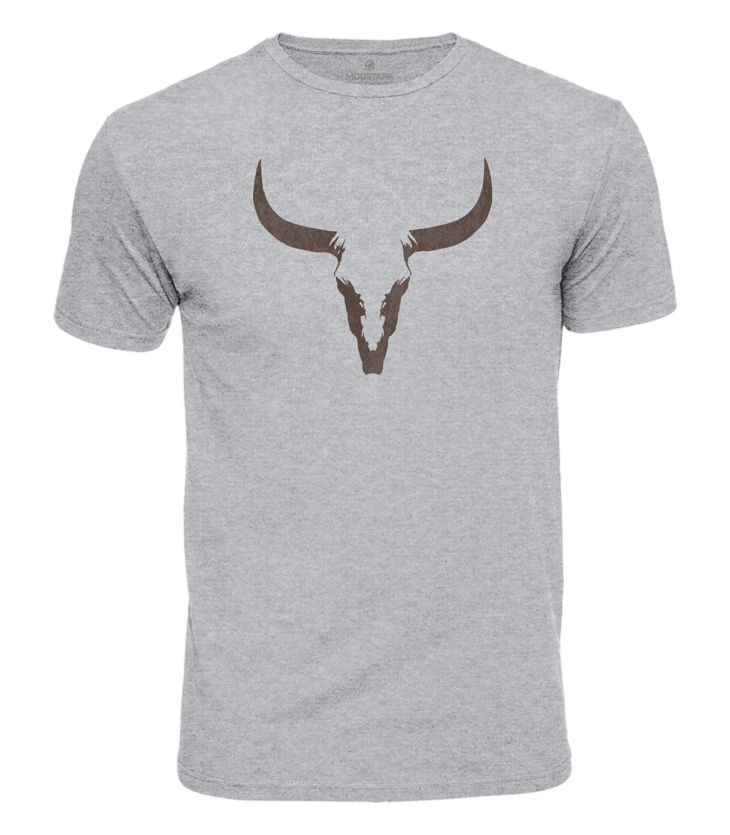 Minimalist Bull Skull Cotton T-Shirt