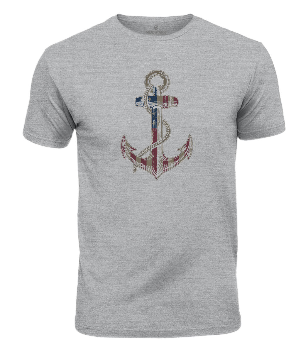 Patriotic Anchor Cotton T-Shirt