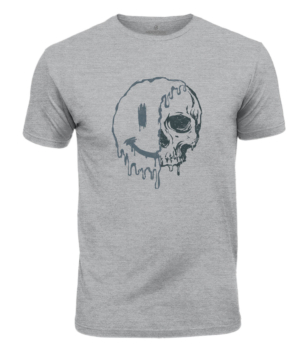 Melting Skull Smile Cotton T-Shirt