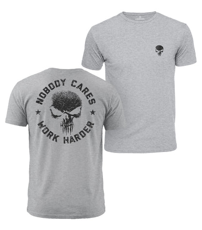 Work Harder Skull Cotton T-Shirt