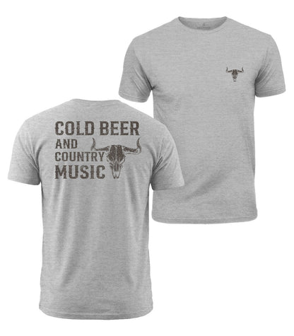 Cold Beer & Country Music Cotton T-Shirt