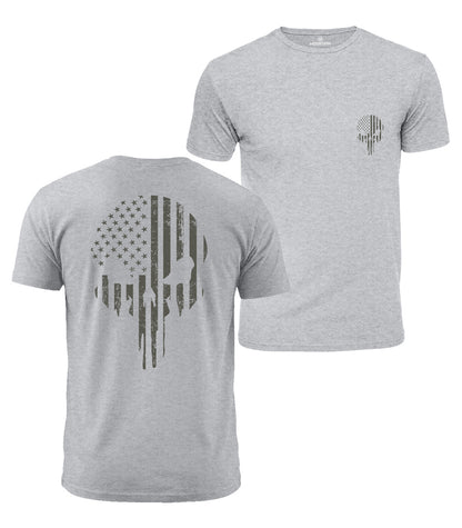 USA Skull Cotton T-Shirt