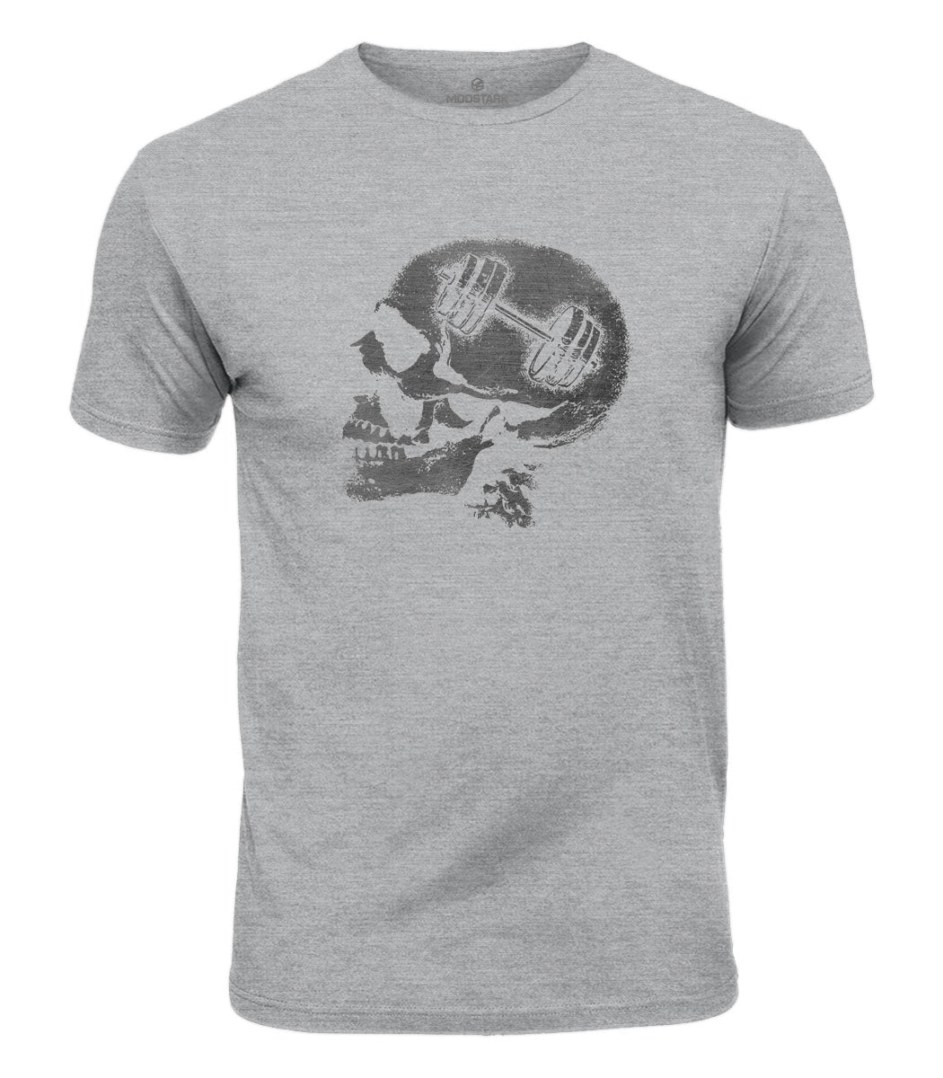 Skull Dumbbell Cotton T-Shirt