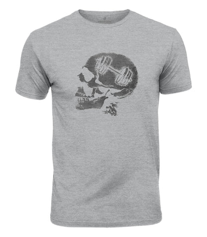 Skull Dumbbell Cotton T-Shirt