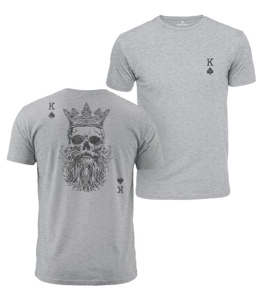 King Of Spades Skull Cotton T-Shirt