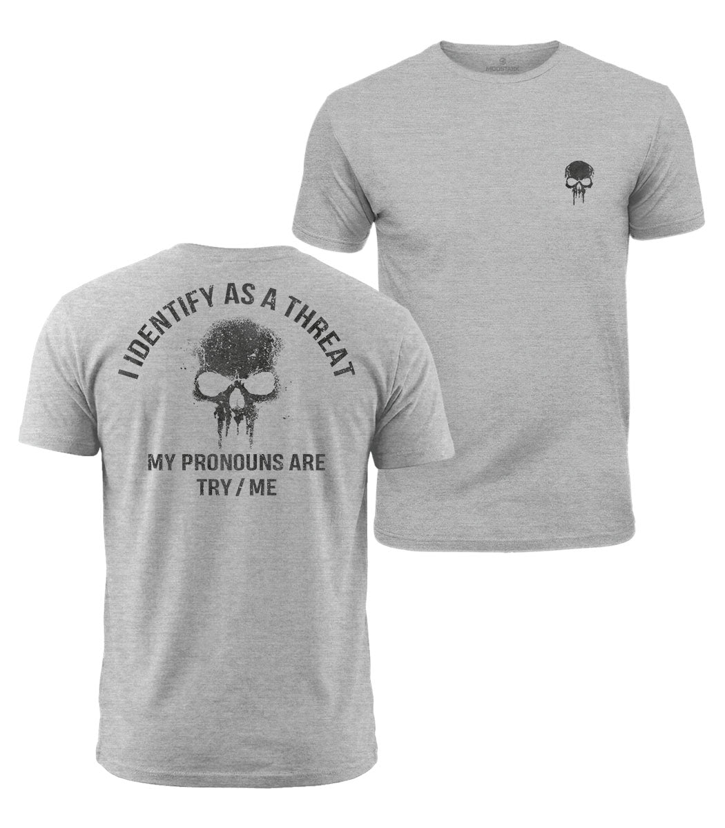 Try Me Skull Cotton T-Shirt