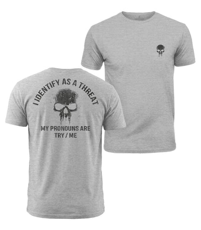 Try Me Skull Cotton T-Shirt