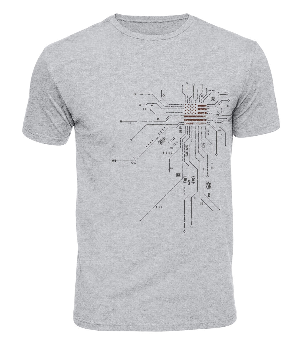 Circuit Board Cotton T-Shirt