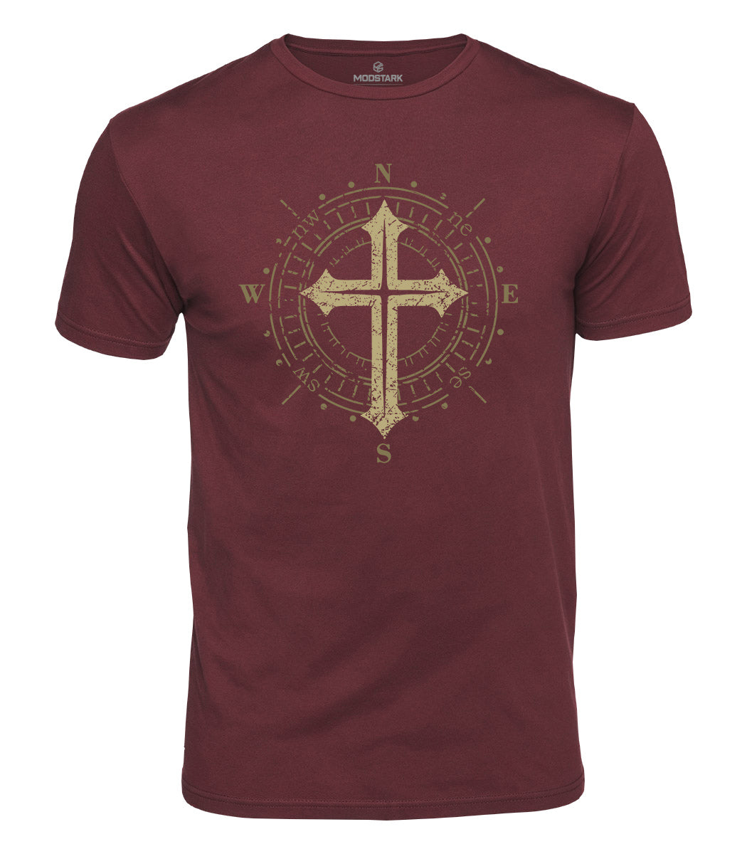 Faith Compass Cross Cotton T-Shirt