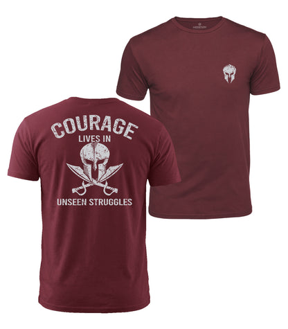 Spartan Courage Quote Cotton T-Shirt