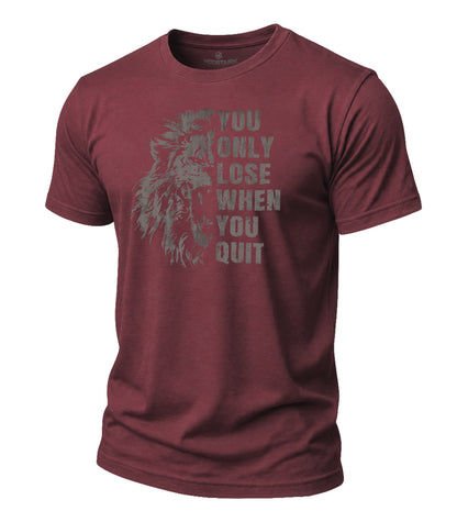 Never Quit Lion Cotton T-Shirt