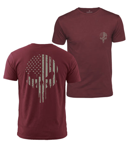 USA Skull Cotton T-Shirt