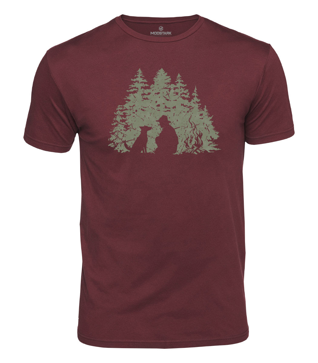 Camping With My Dog Cotton T-Shirt