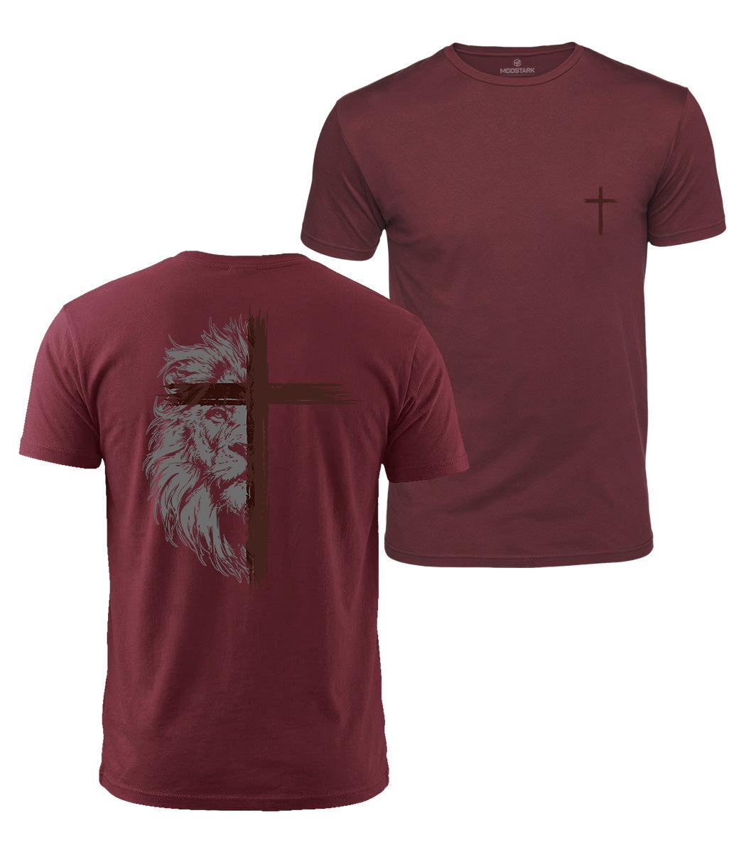 Lion Cross Cotton T-Shirt