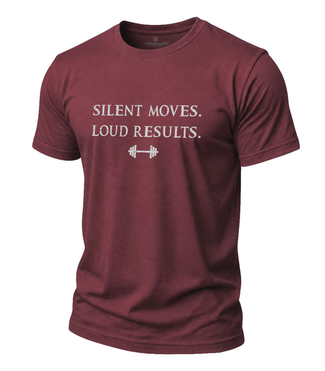 Silent Moves Loud Results Cotton T-Shirt