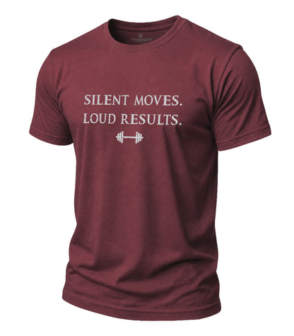 Silent Moves Loud Results Cotton T-Shirt