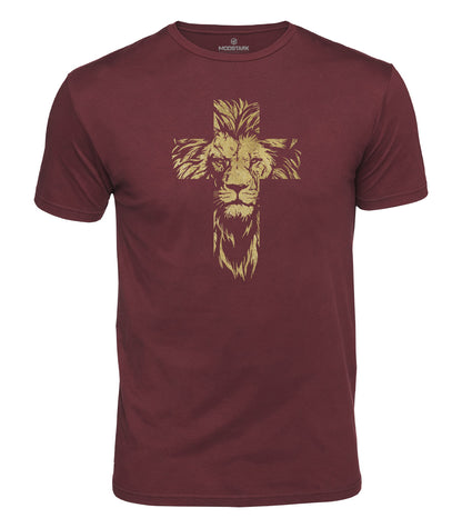Lion Cross Faith Cotton T-Shirt