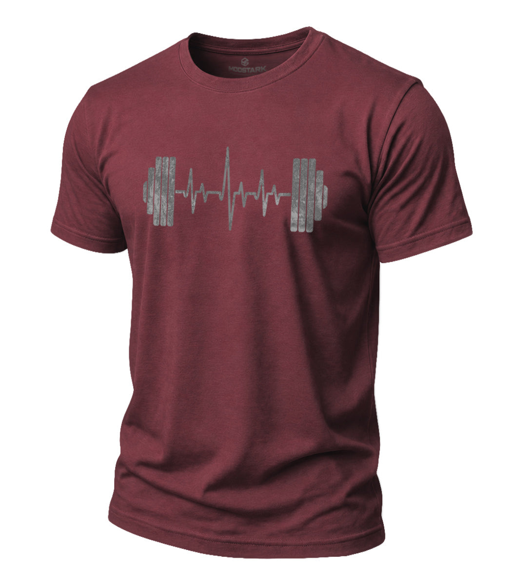 Barbell Heartbeat Cotton T-Shirt