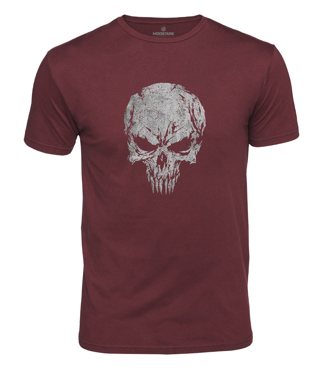 Battle Worn Skull Cotton T-Shirt