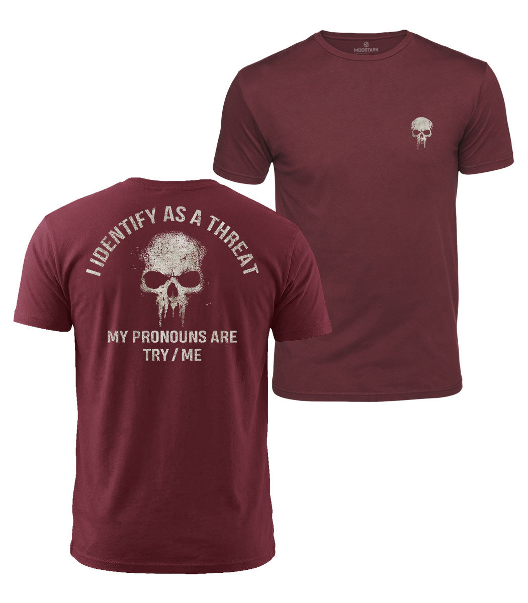 Try Me Skull Cotton T-Shirt