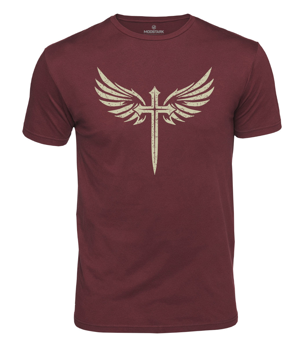 Winged Cross Cotton T-Shirt