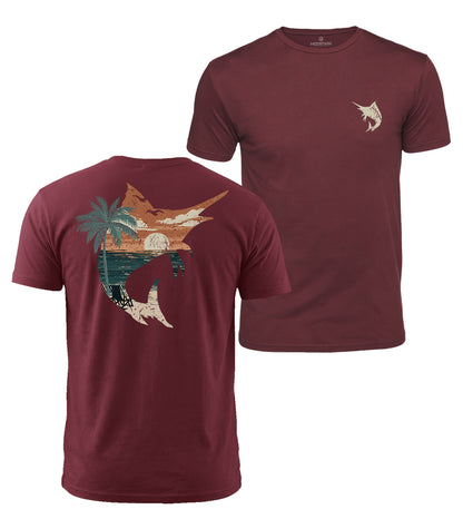 Marlin Beach Graphic Cotton T-Shirt