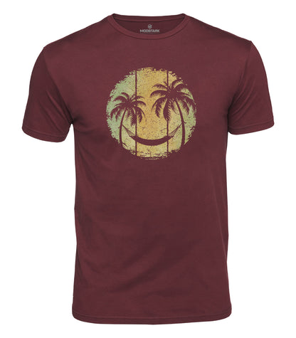 Tropical Smiley Face Cotton T-Shirt