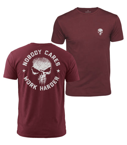 Work Harder Skull Cotton T-Shirt