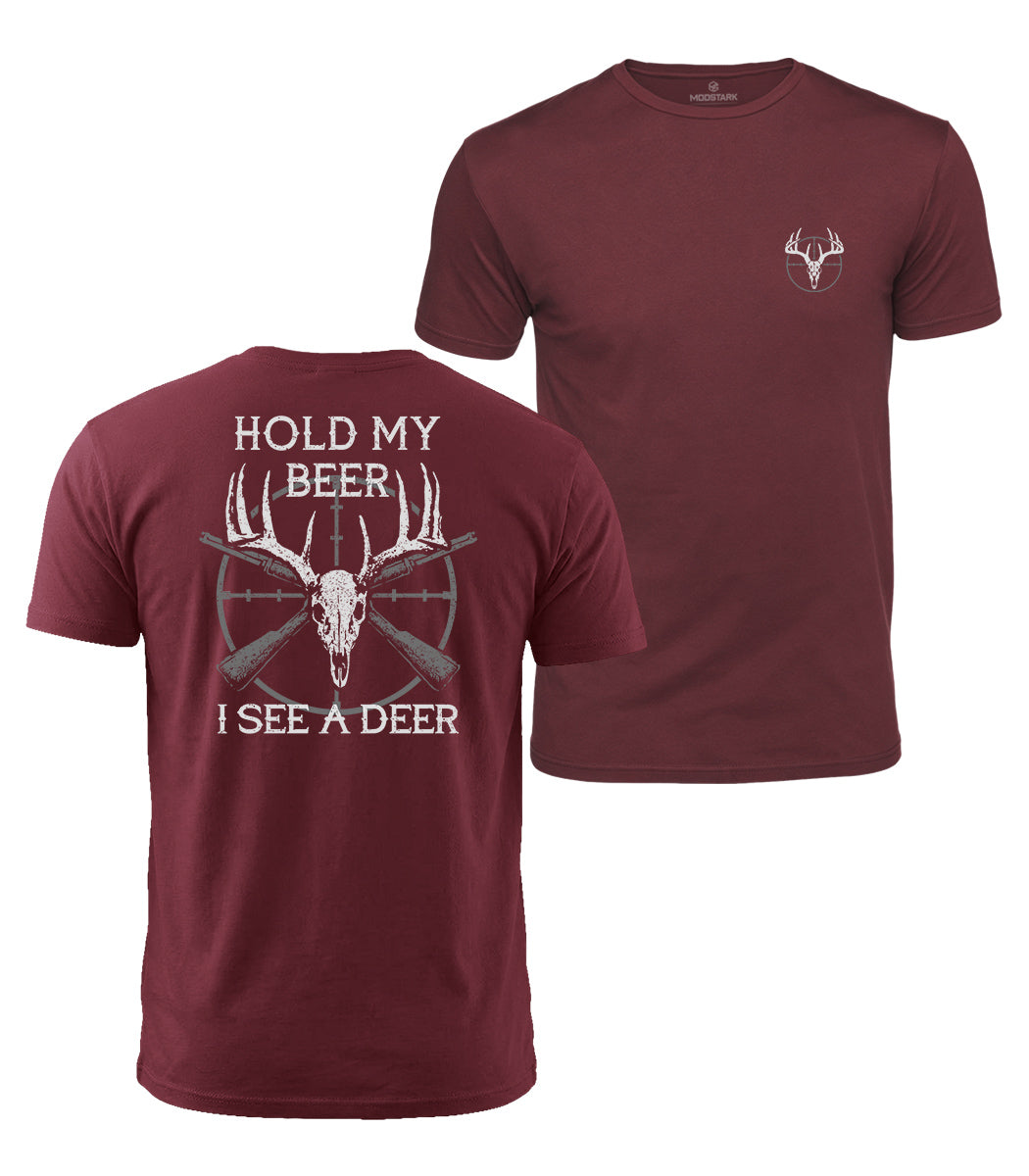 Funny Deer Hunting Cotton T-Shirt