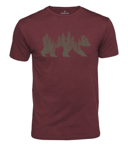 Pine Forest Bear Cotton T-Shirt