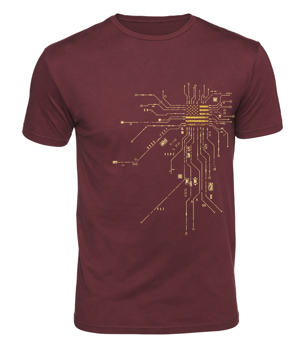 Circuit Board Cotton T-Shirt