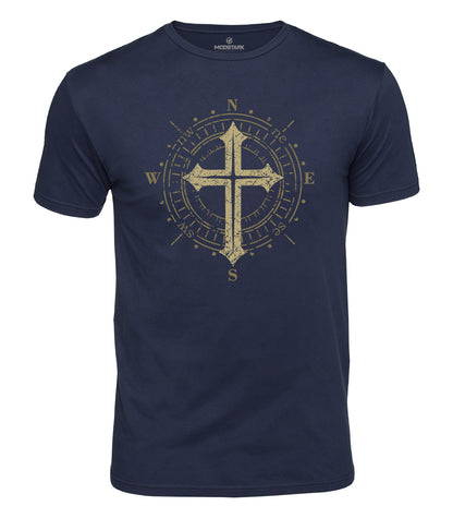 Faith Compass Cross Cotton T-Shirt