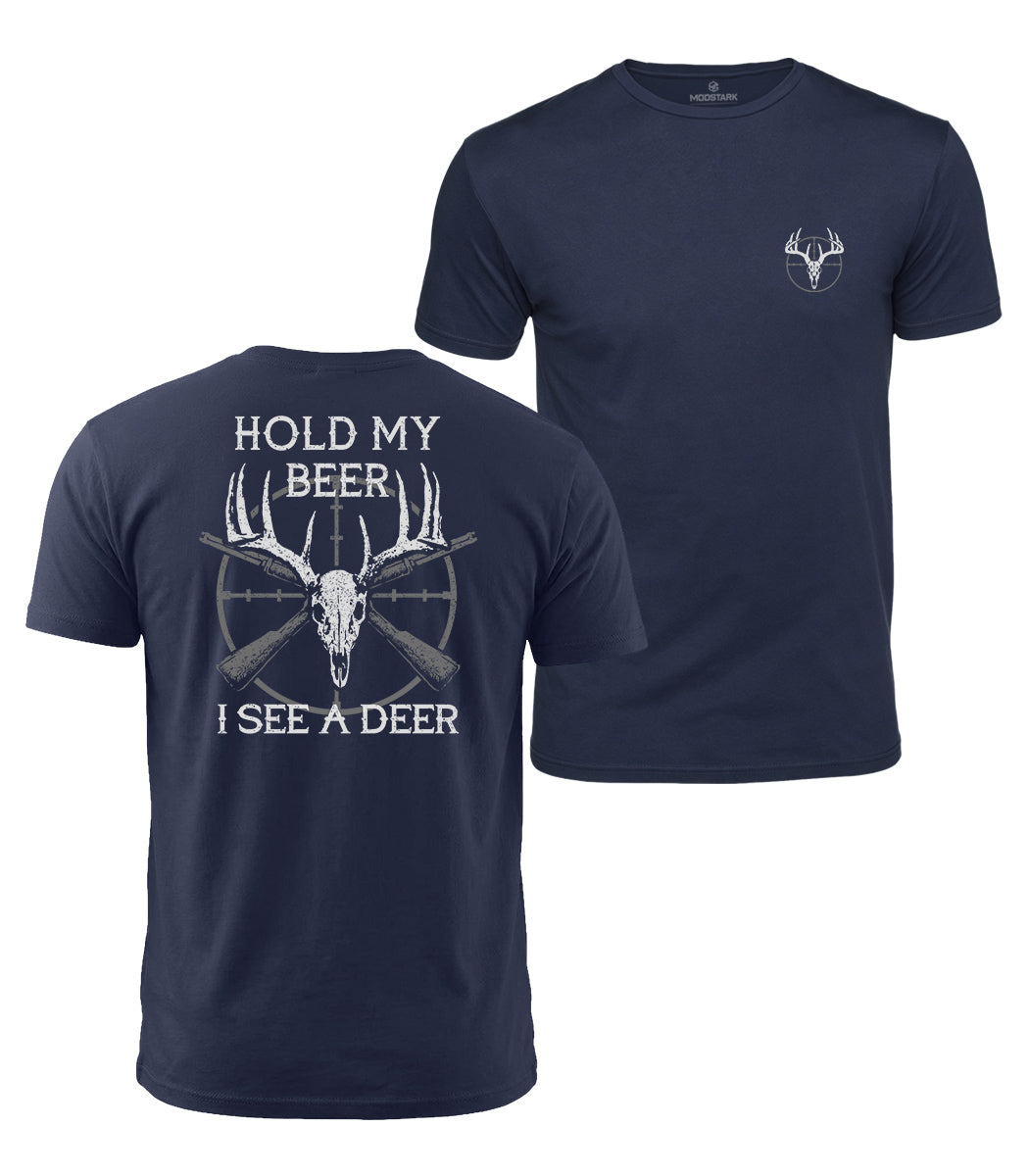 Funny Deer Hunting Cotton T-Shirt