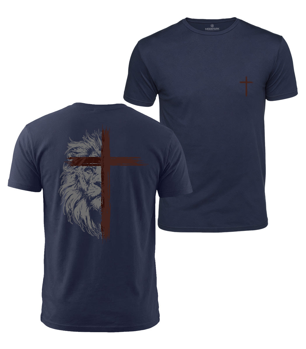 Lion Cross Cotton T-Shirt