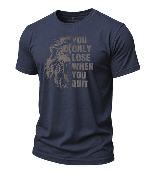 Never Quit Lion Cotton T-Shirt