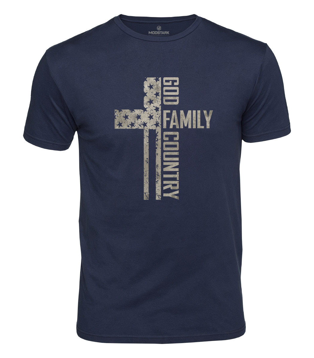God Family Country Cotton T-Shirt