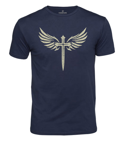 Winged Cross Cotton T-Shirt