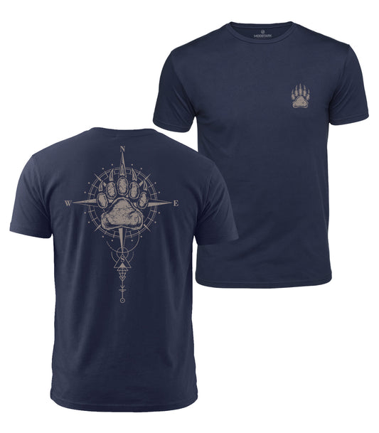 Bear Paw Compass Cotton T-Shirt