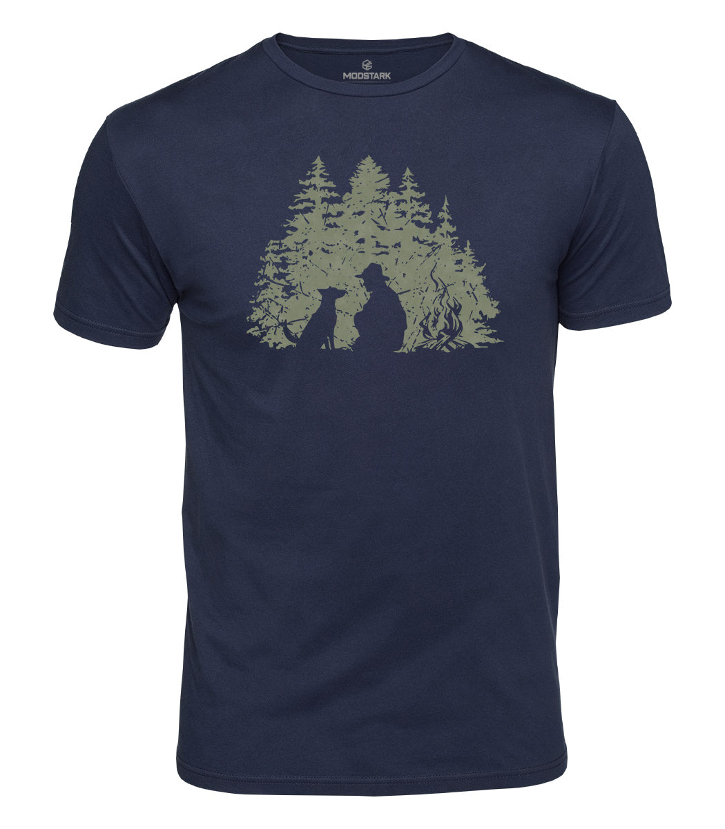 Camping With My Dog Cotton T-Shirt