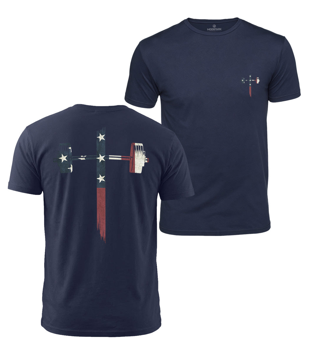 USA Barbell Cross Cotton T-Shirt